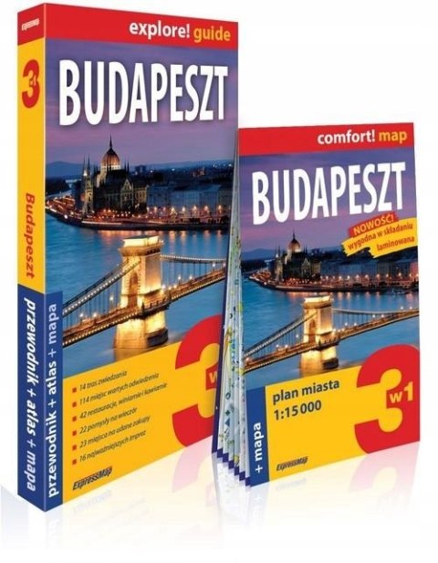 BUDAPESZT 3W1 PRZEWODNIK ATLAS MAPA