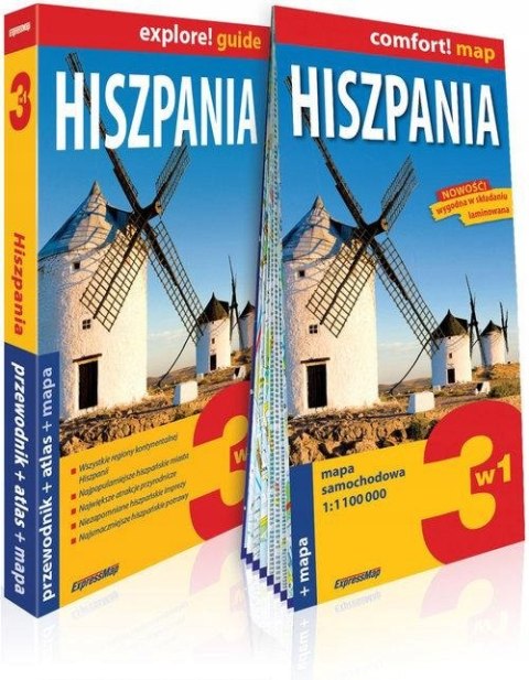 HISZPANIA 3w1 PRZEWODNIK ATLAS MAPA